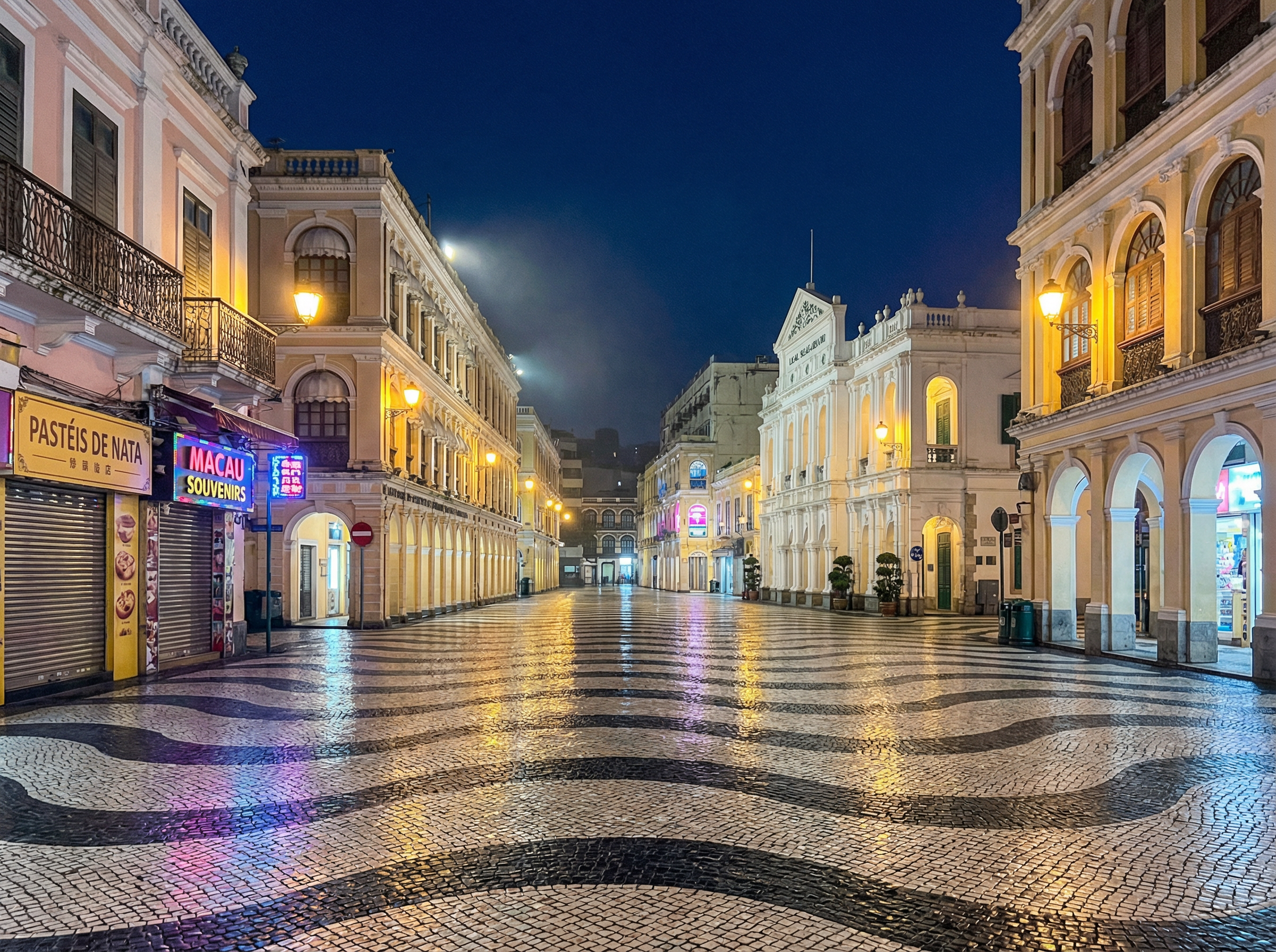 银河国际 - 澳门议事亭前地夜景